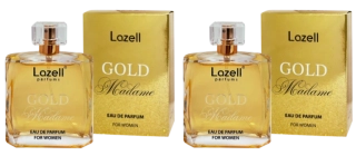 2ks LAZELL Dámský parfém 100ml GOLD MADAME